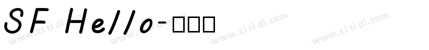SF Hello字体转换